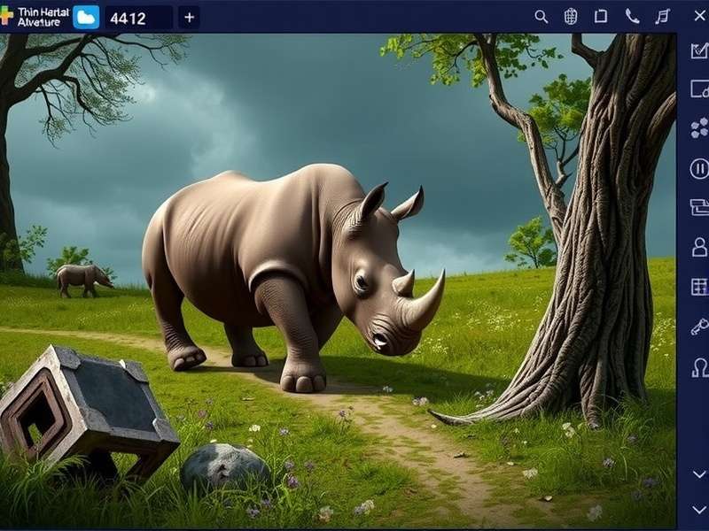 Rhino Habitat Adventure Game Screenshot